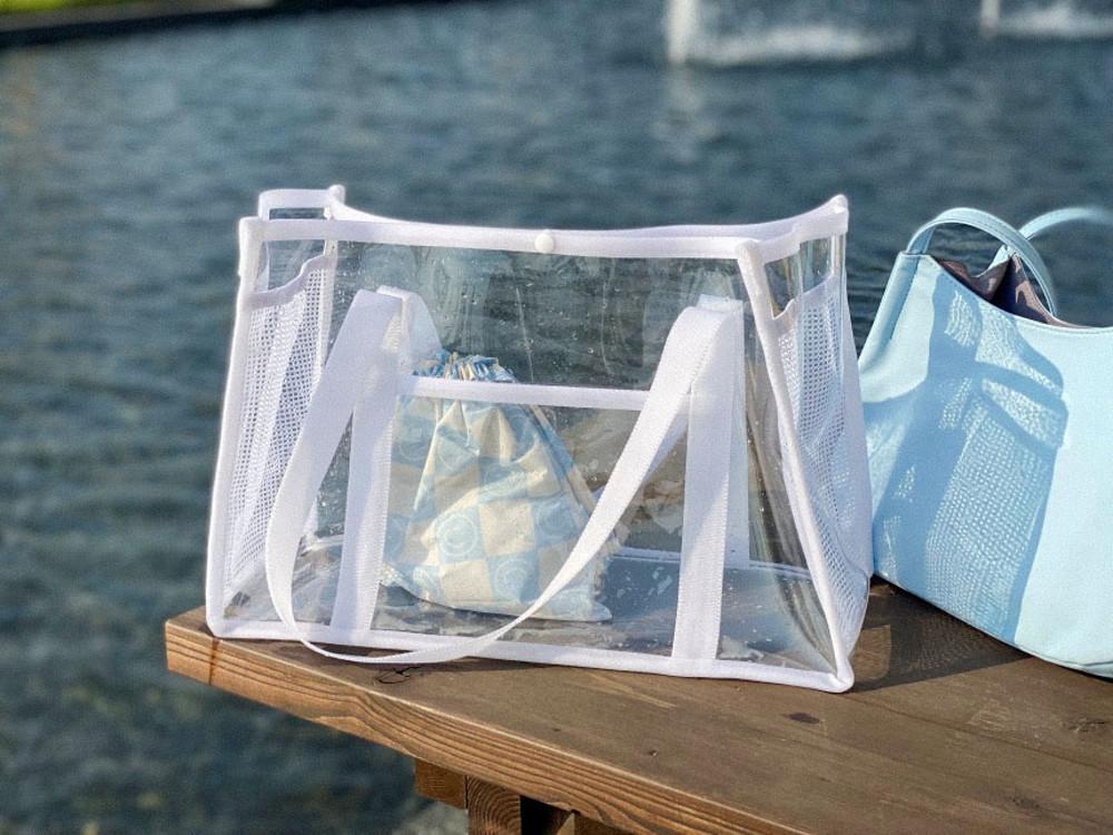 투명 비치백 여름휴가 물놀이 수영가방 호캉스 방수백 여행 캠핑 워터파크 PVC백 피크닉