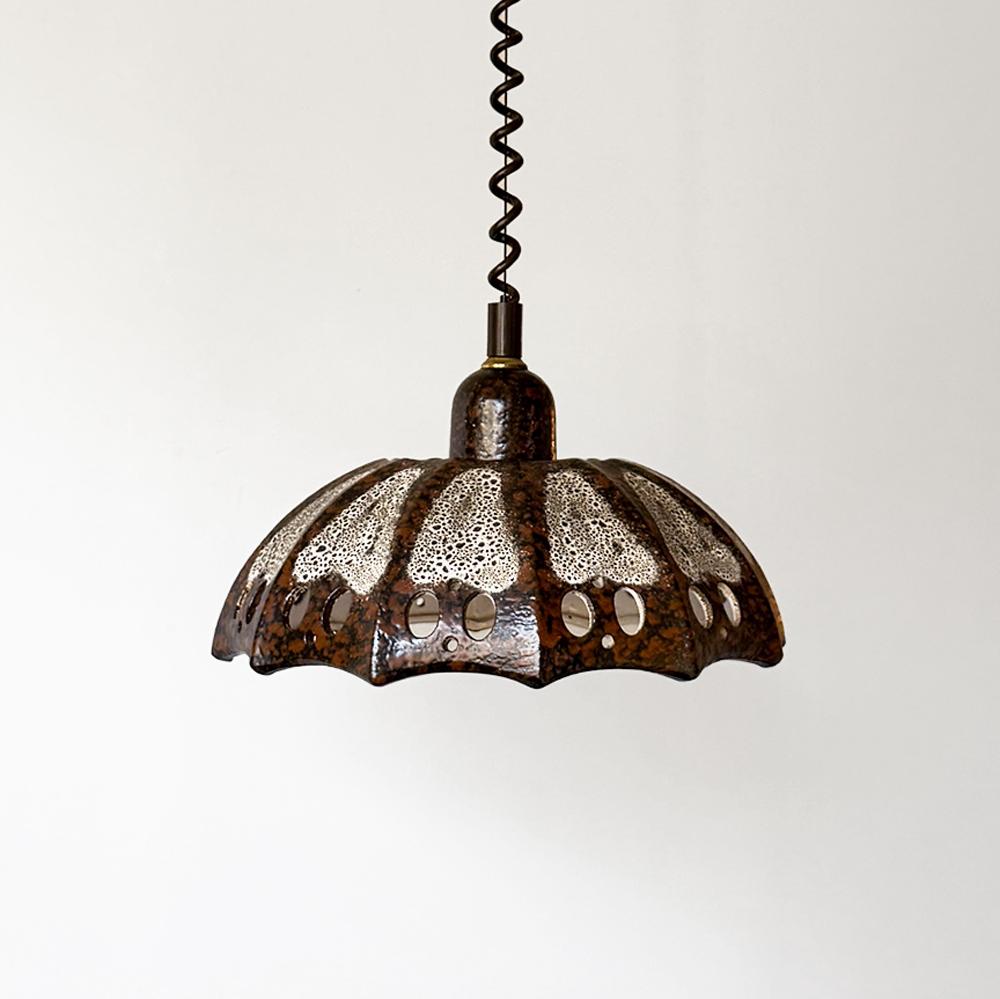 1970s West Germany Fat lava Keramik Pendant lamp