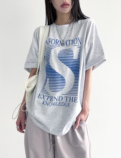 information color printing boxy tee