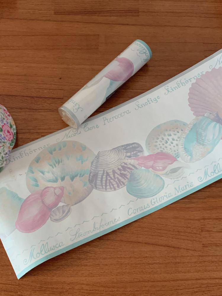 [중고] 빈티지 조개 띠벽지 빈티지인테리어