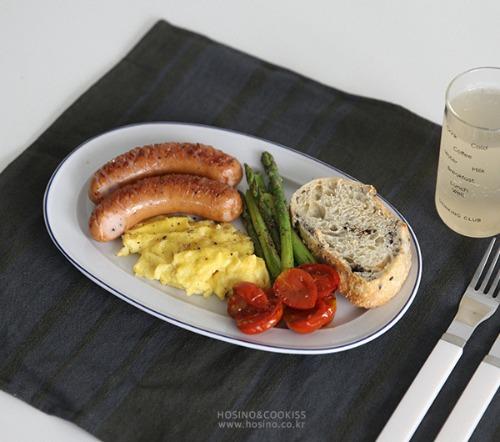 폴바살 Porvasal 블루라인 오발 플레이트 2size