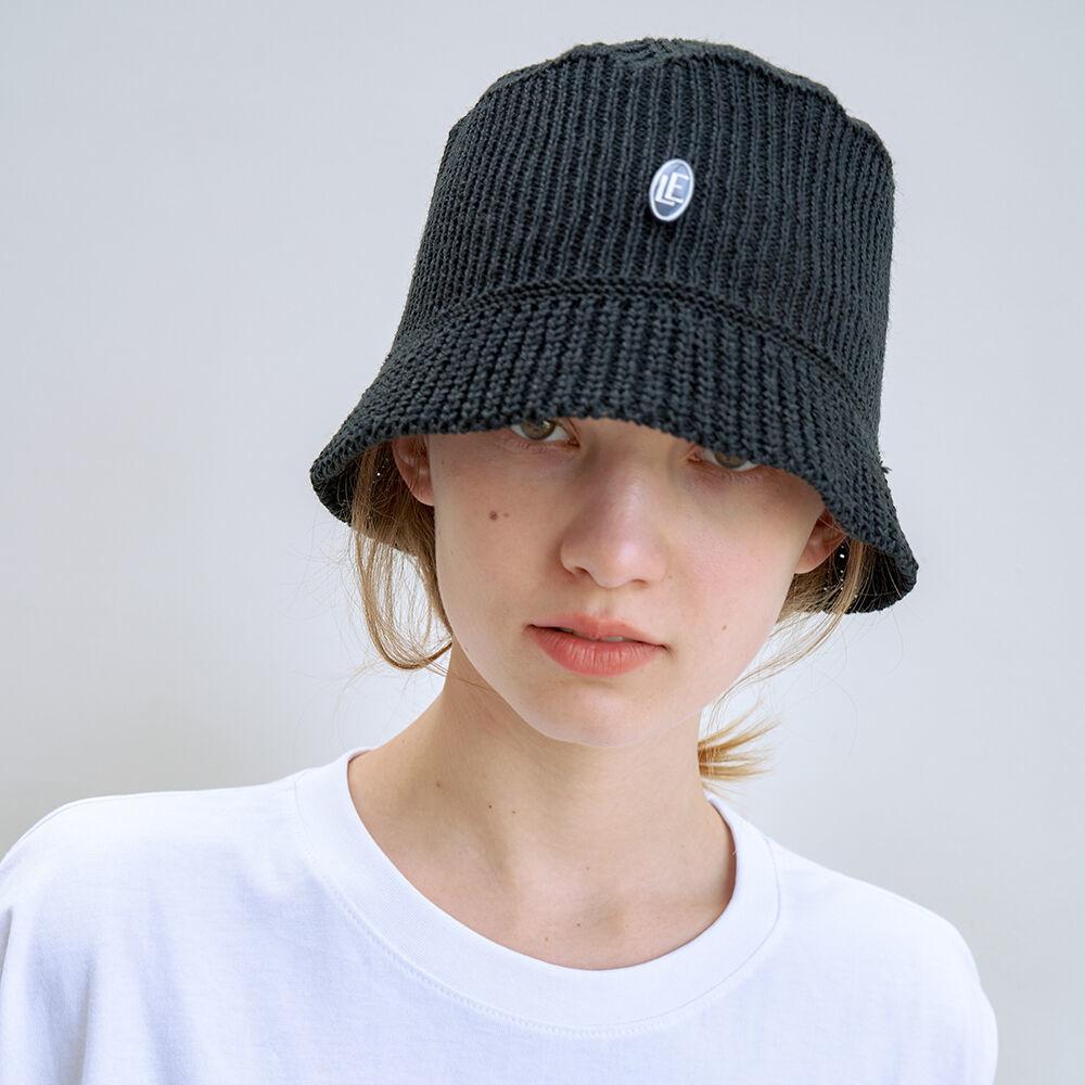 엘이 로고 썸머 버킷햇_Black