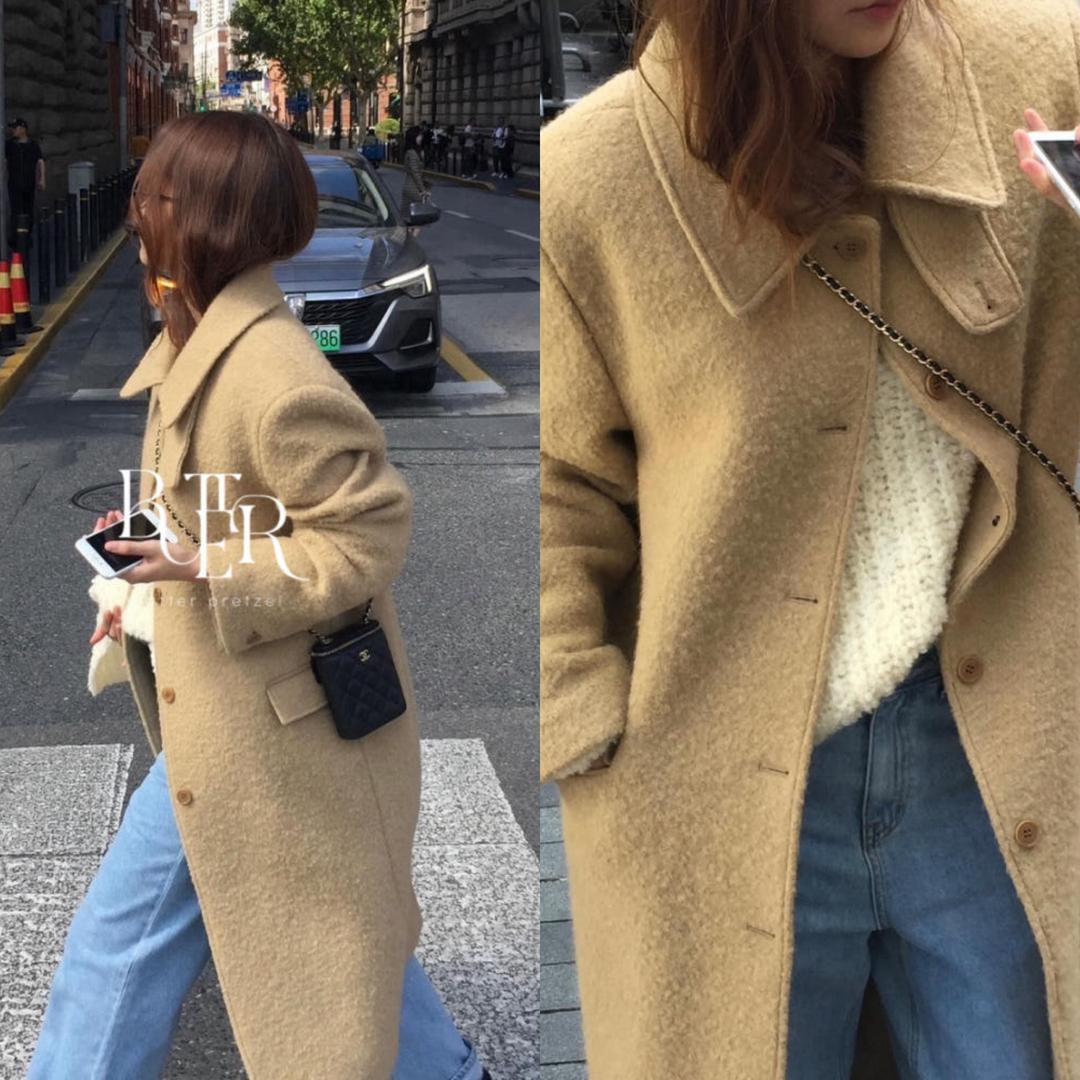 버터프레즐마켓 Overtake 오버테이크 뉴 울 알파카 코트, 싱글 롱 고퀄 ct 2color