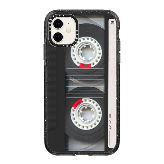 Cool Retro Black Cassette Tape