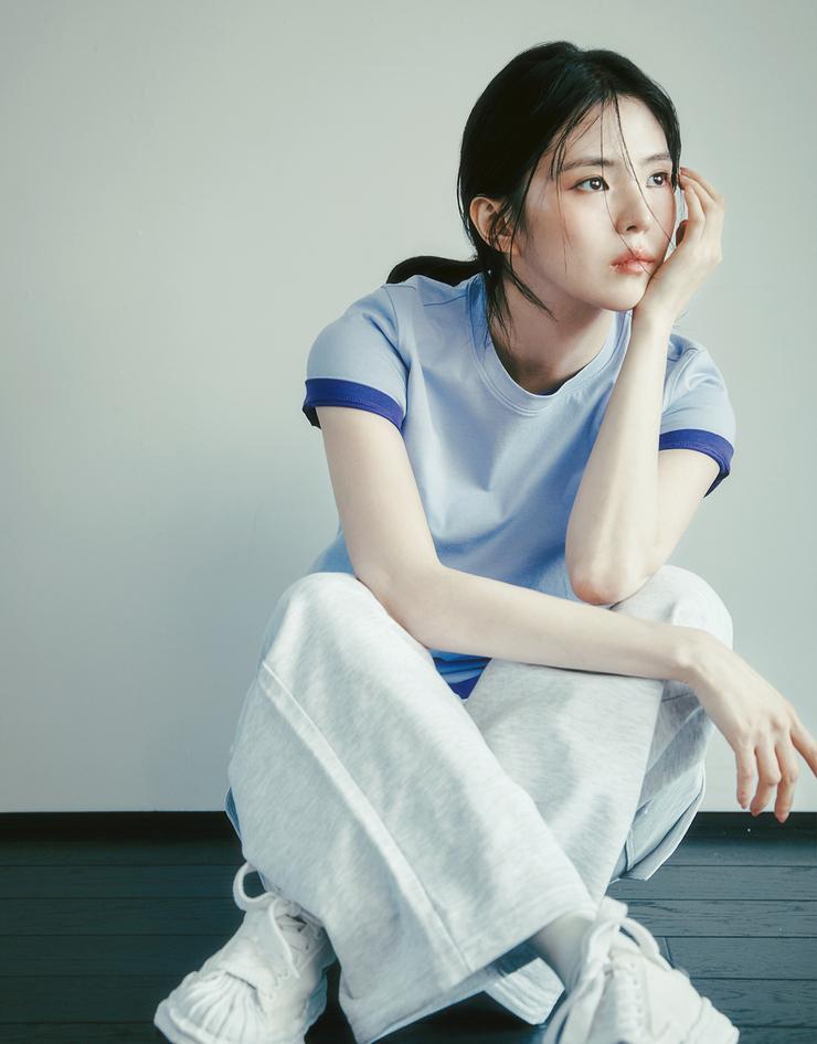 NEW [한소희] 여자 베이직 반팔 티셔츠
