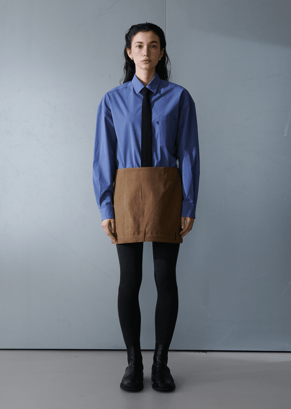 Corduroy reverse Low-rise skirt - Khaki