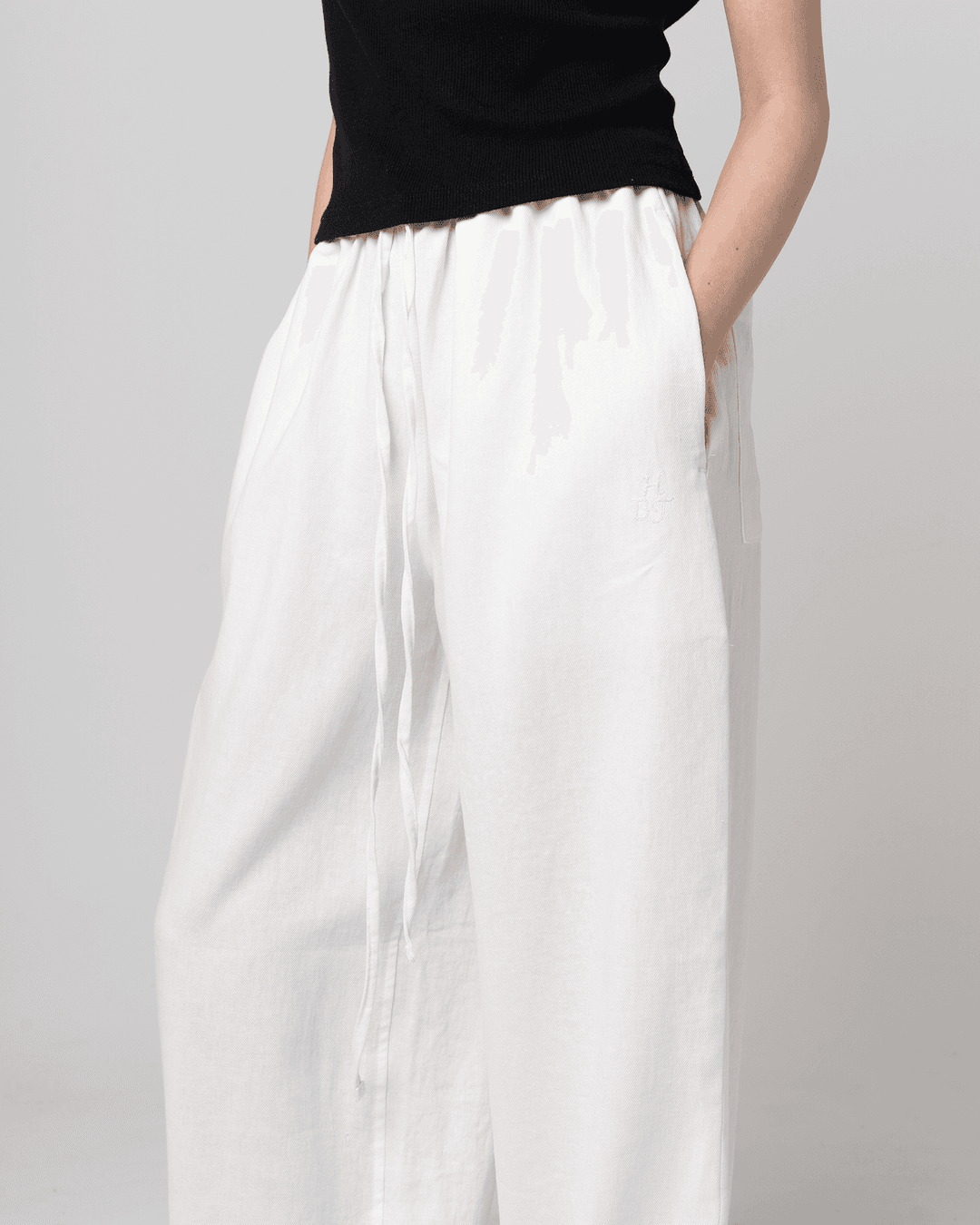 Wide Linen Pants (WHITE)