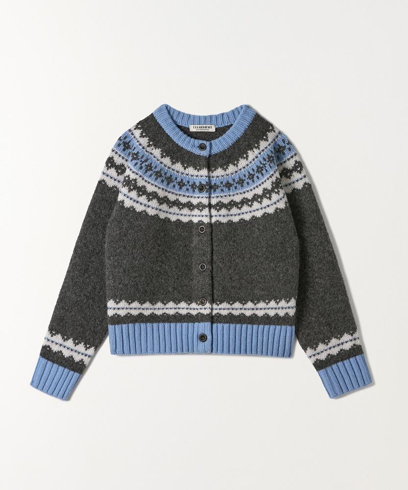 FAIR ISLE CARDIGAN CHARCOAL