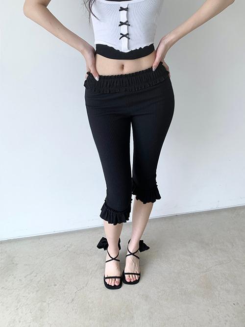 클라따 frill capri pants, 2color