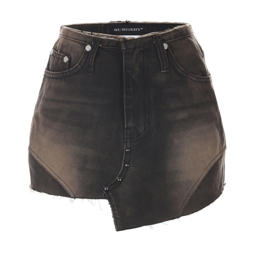 surgery dekki belt mini skirt 'brown'