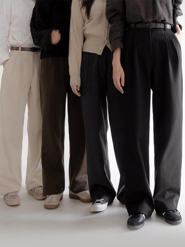 슬로우앤드 [와이드핏/시즌최다판매🏆] #SLOWMADE. 모먼트 투커버 올데이슬랙스 (+숏/베이직/롱ver) - 4 size