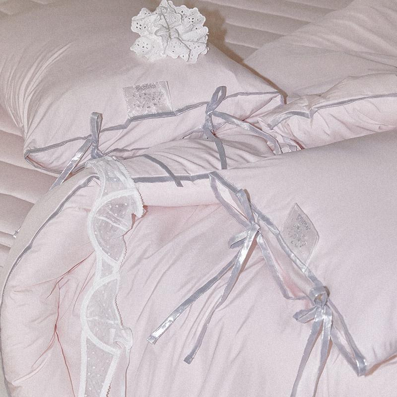 [10%추가쿠폰][29CM단독] 실버문 글리터 리본 알러지케어 M2워셔 차렵이불(SS/Q/K)-베이비엔젤