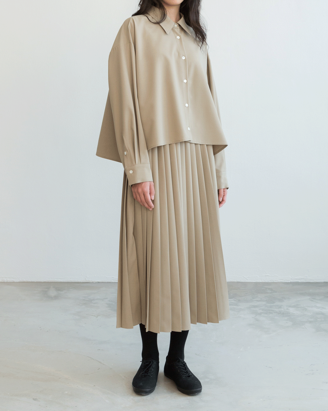 하버 플리츠 밴딩 스커트(2컬러)