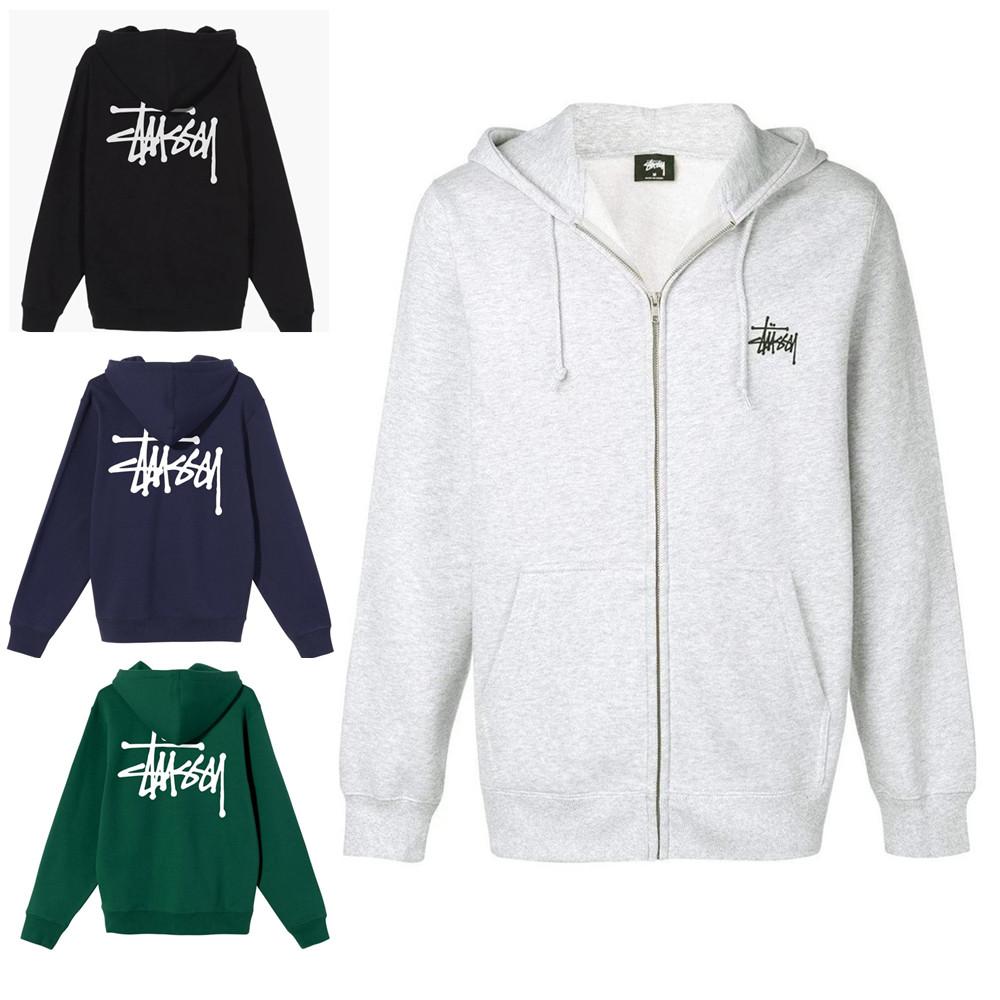 Stussy 스투시 후드집업 후드티 베이직 로고 남녀공용