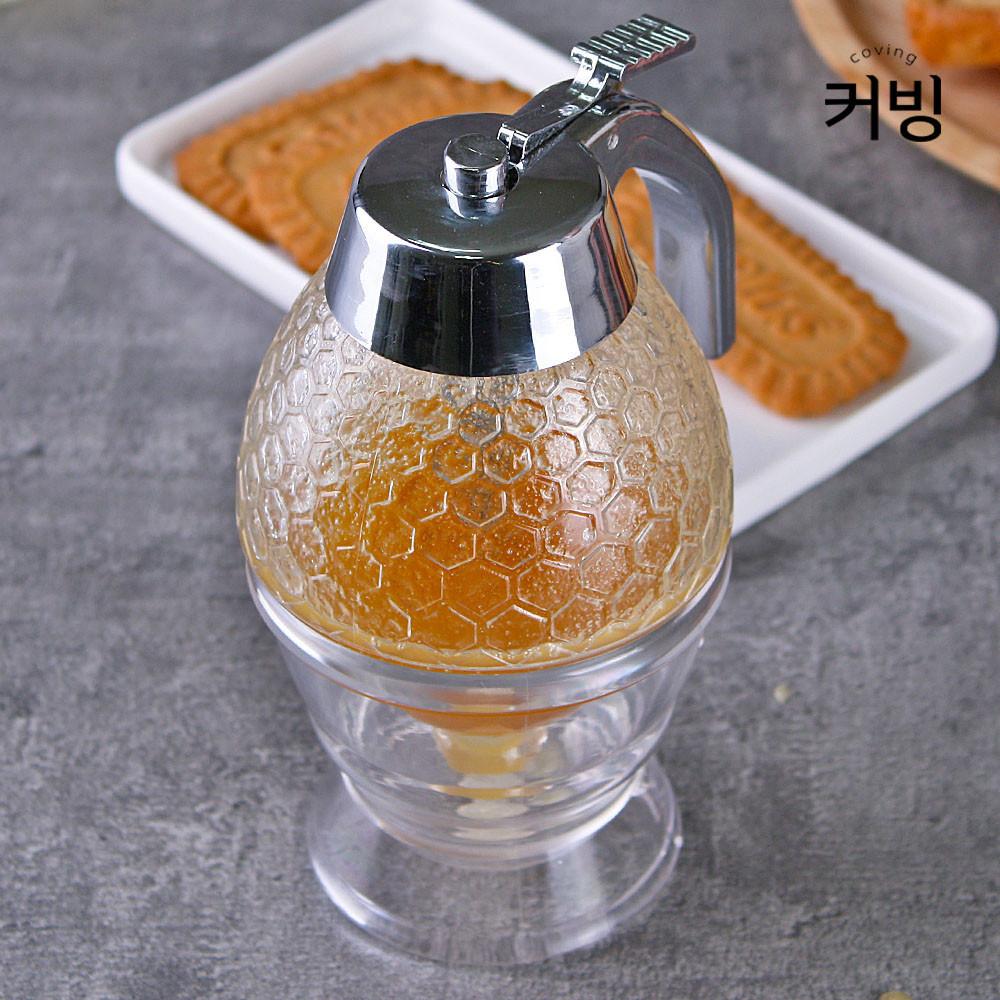 꿀 시럽디스펜서 200ml 허니디스펜서 보관용기 밀폐용기 병