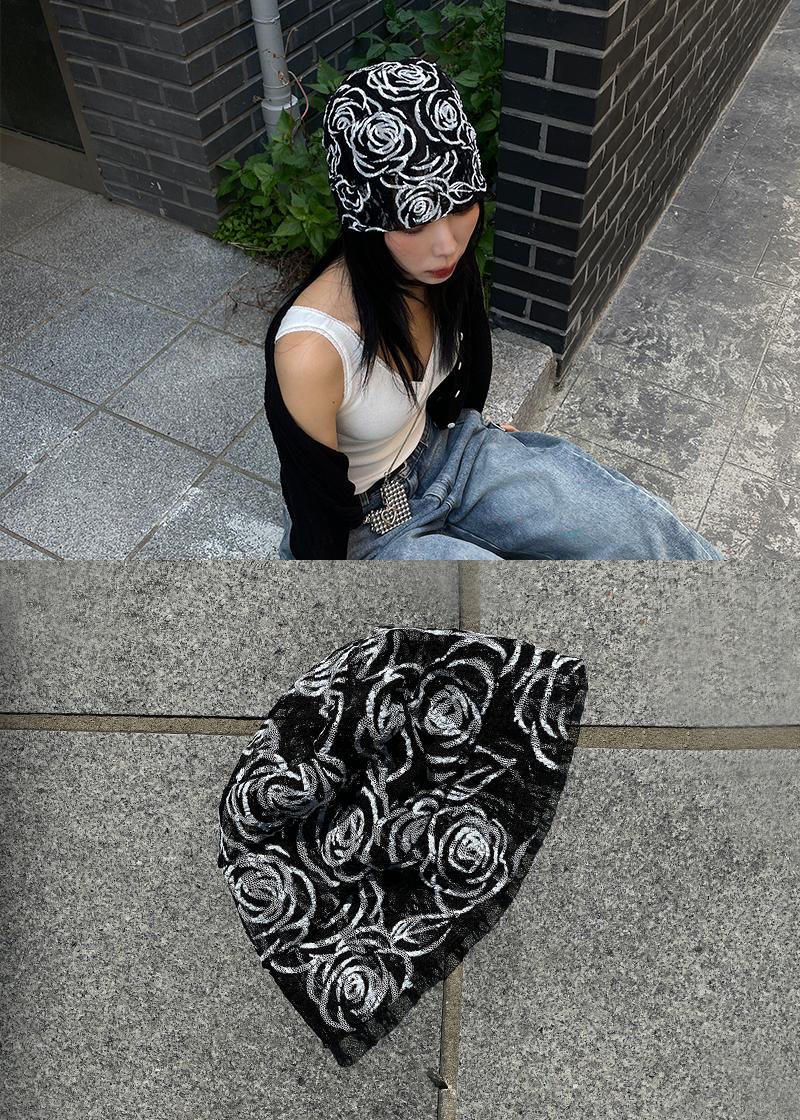 89헤르쯔 rose mesh bucket hat