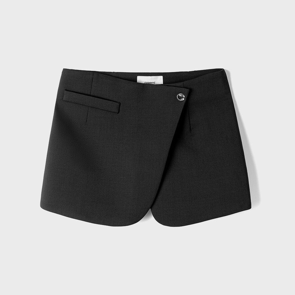 (W) 테일러드 미니 스커트 블랙 TAILORED MINI SKIRT BLACK