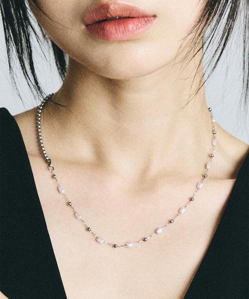 SBW013 Pearl and ball necklace
