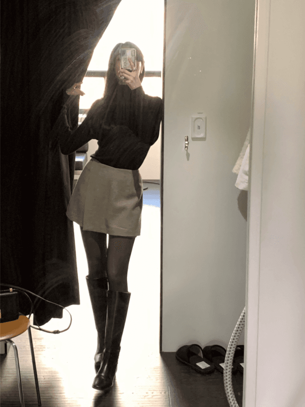 Wrap skirt-pant (wool)