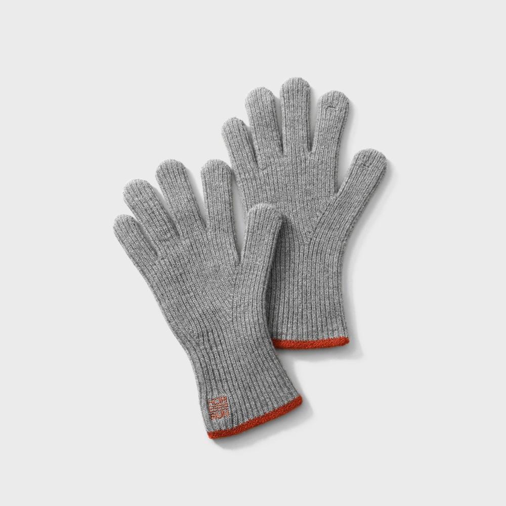 Bless Wool Finger Gloves Melange Gray