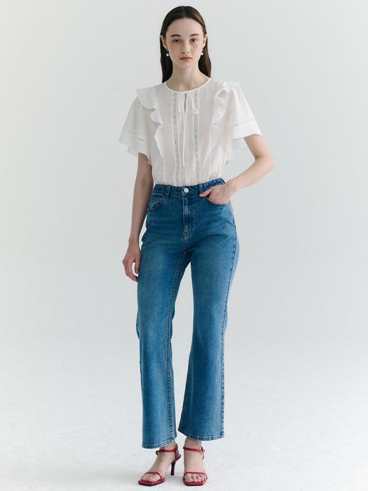 Mid-rise Bootscut Denim Pants_2color