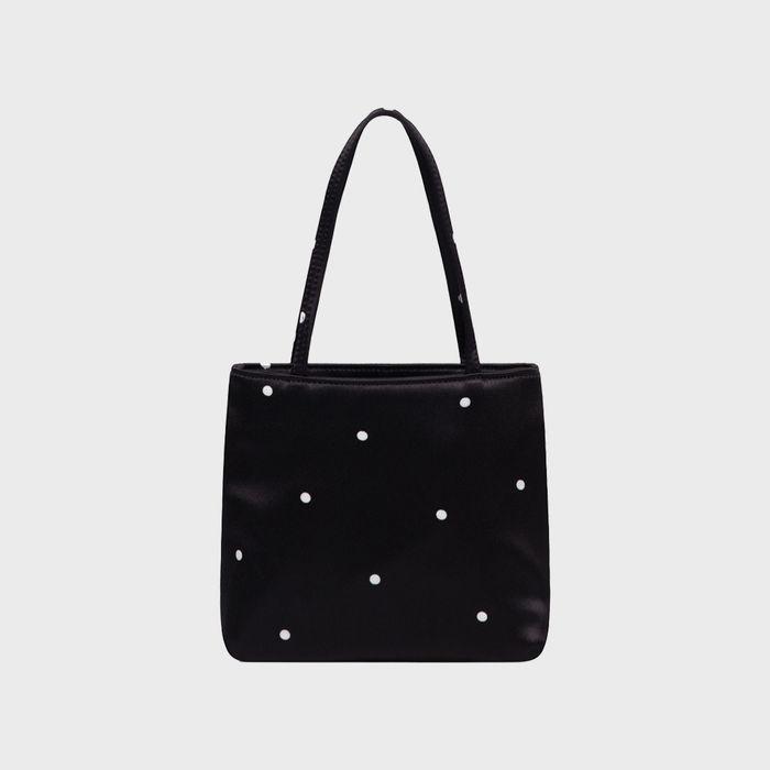 Little Silk Bag Black Polkadot