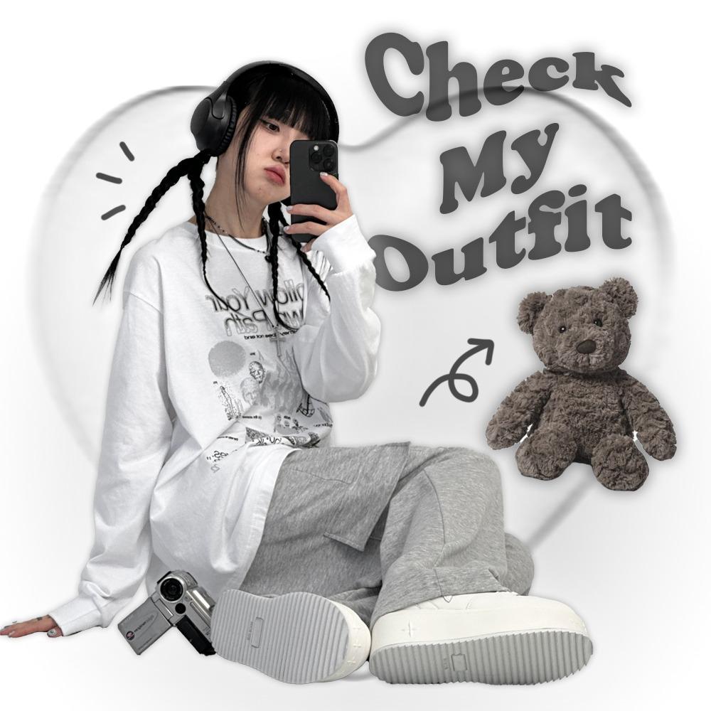 그래픽 프린팅 오버핏 레이어드 데일리 맨투맨 긴팔티셔츠