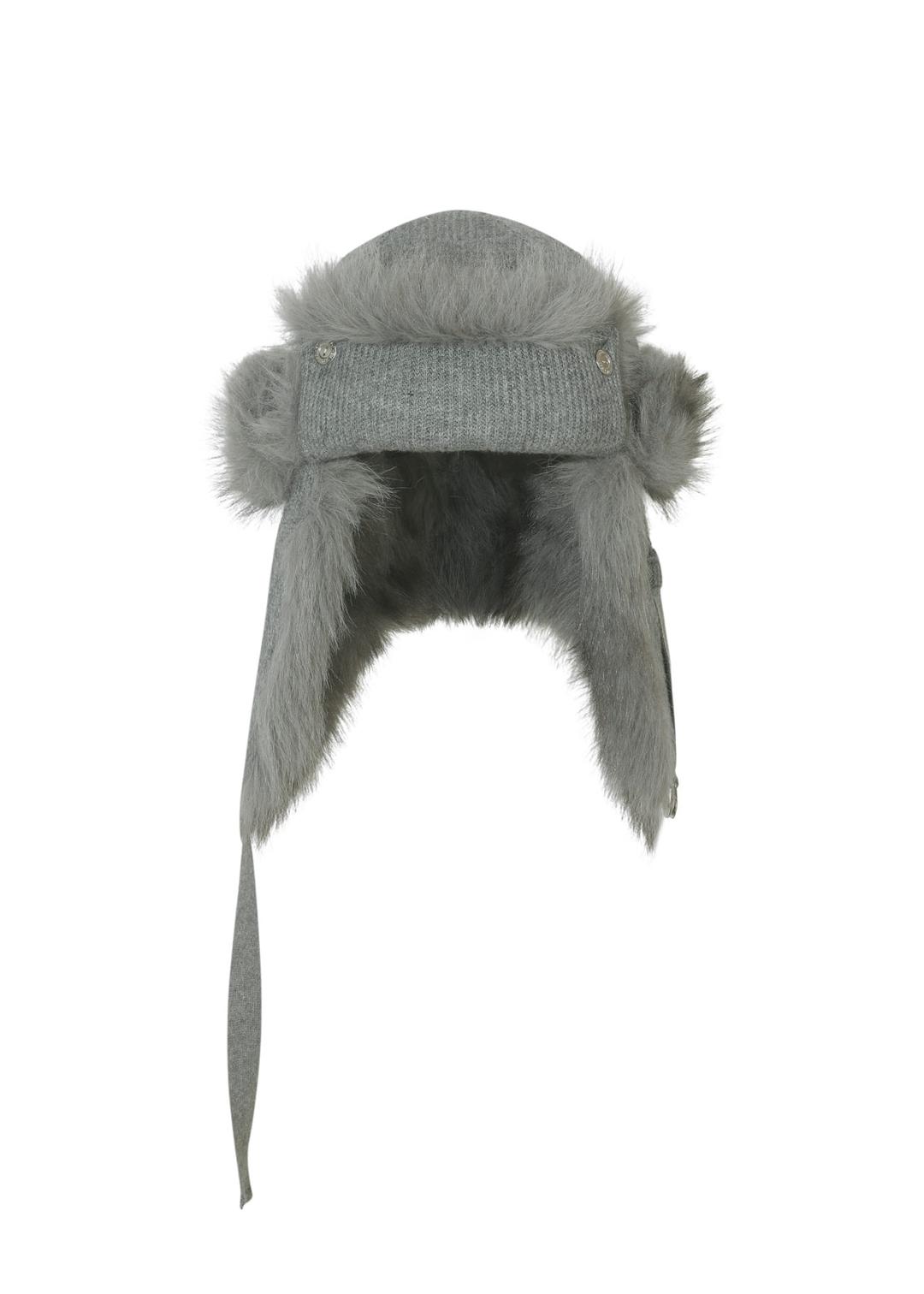 COZY FUR BEANIE, GRAY