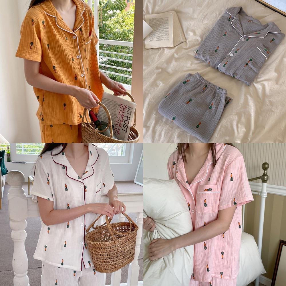 2size 빅사이즈 요루면 당근잠옷 여름 커플잠옷