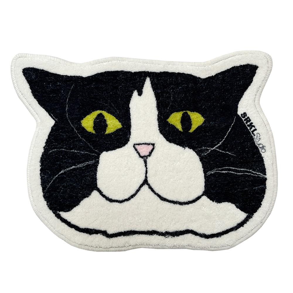 Black Chichi Cat Rug 블랙 스케치 키치 고양이 러그