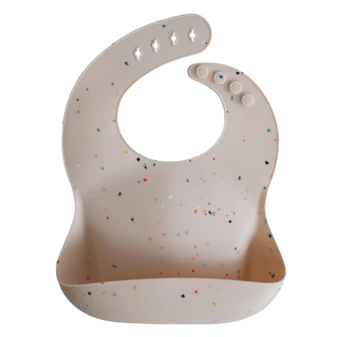 Silicone Baby Bib (Vanilla Confetti)