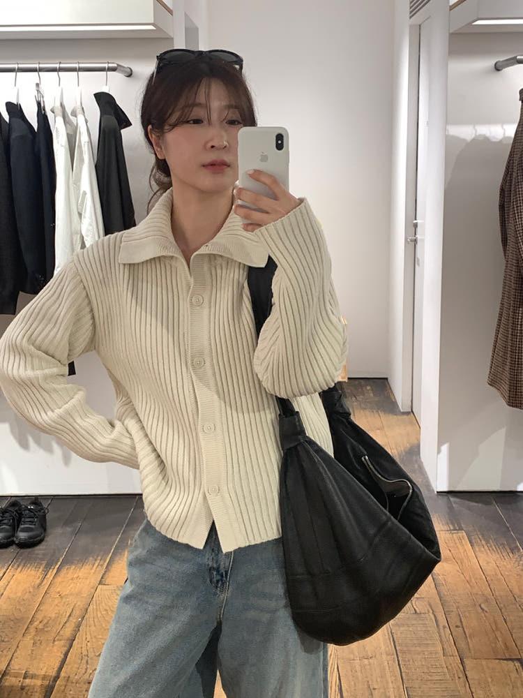 샌디 램스울 가디건 3color