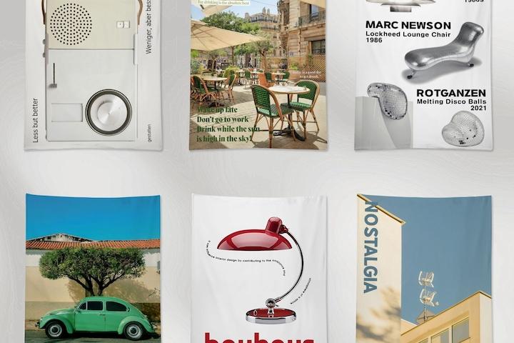 모던그래픽 패브릭포스터 바우하우스 감성패브릭가리개 47종 (7size)