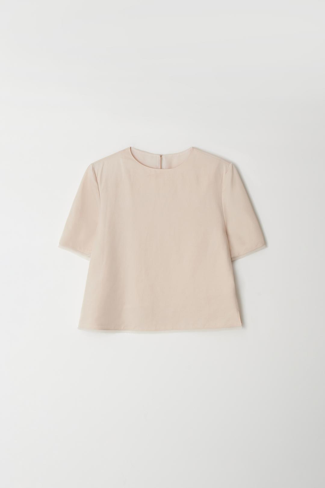 레이어 새틴 블라우스