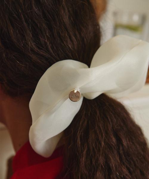 오간자 스크런치 Organza Scruchie_Ivory
