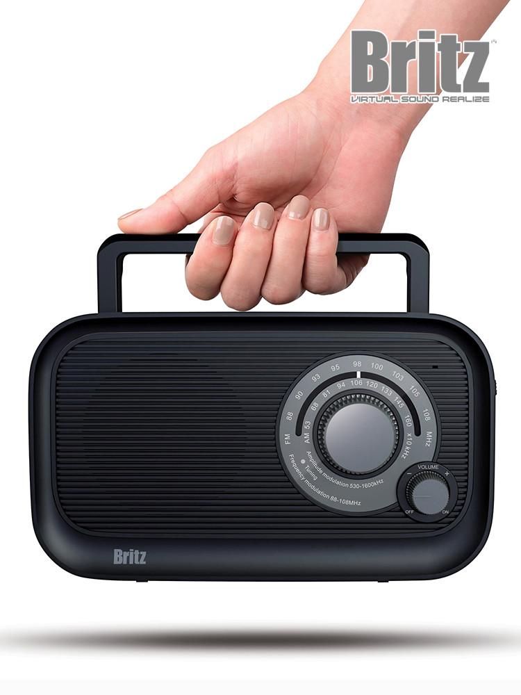 브리츠 BZ-R410 아날로그 감성 가성비 좋은 FM/AM 휴대용 컴팩트 레트로 라디오