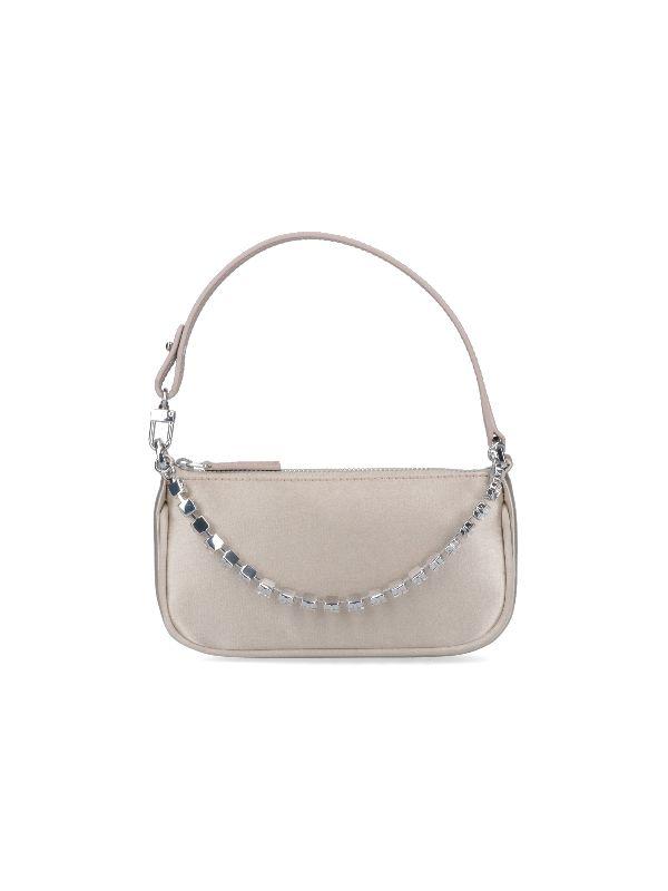 크리스탈 스트랩 새틴 미니 레이첼백