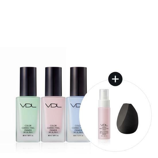 VDL 컬러 코렉팅 프라이머 [세팅스프레이 30ml+메이크업 블랜더 추가증정]