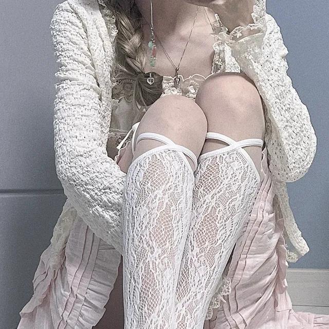 스트랩레이스 리본니삭스