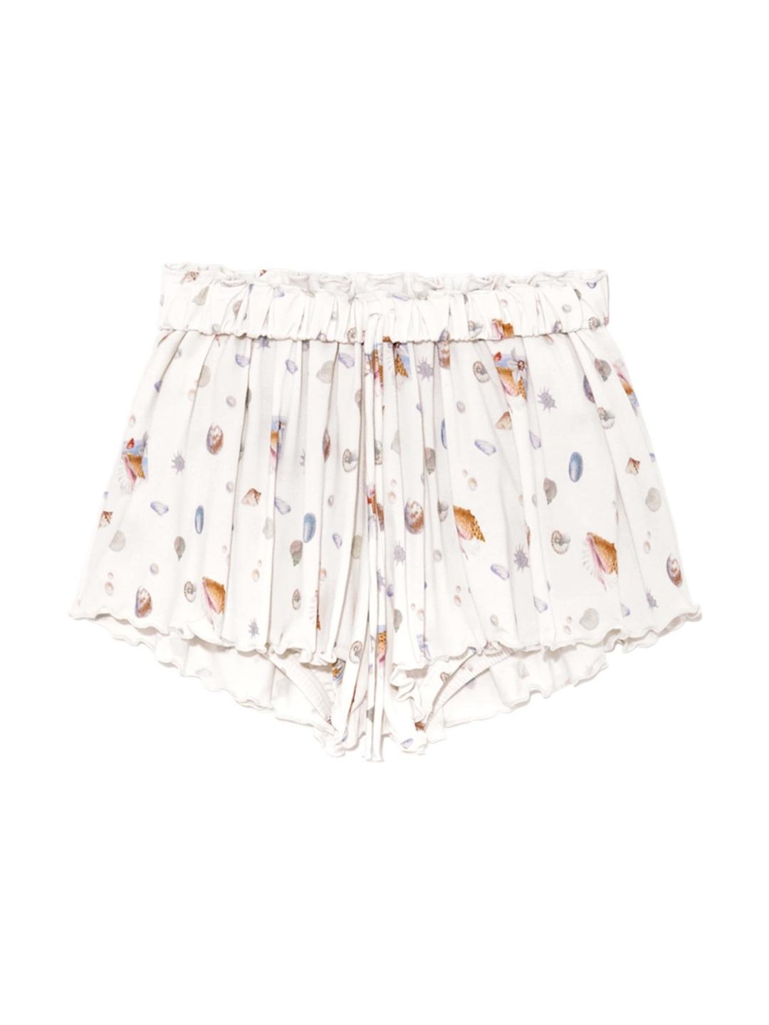 TWIRL FLARE SHORTS (IVORY SHELL)