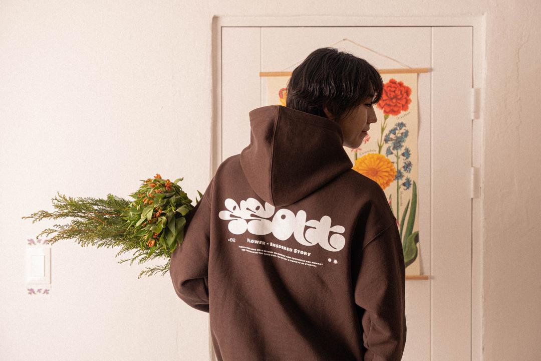 [OG] 2 Snap Heavy Cotton Hoodie ( Brown Cream )