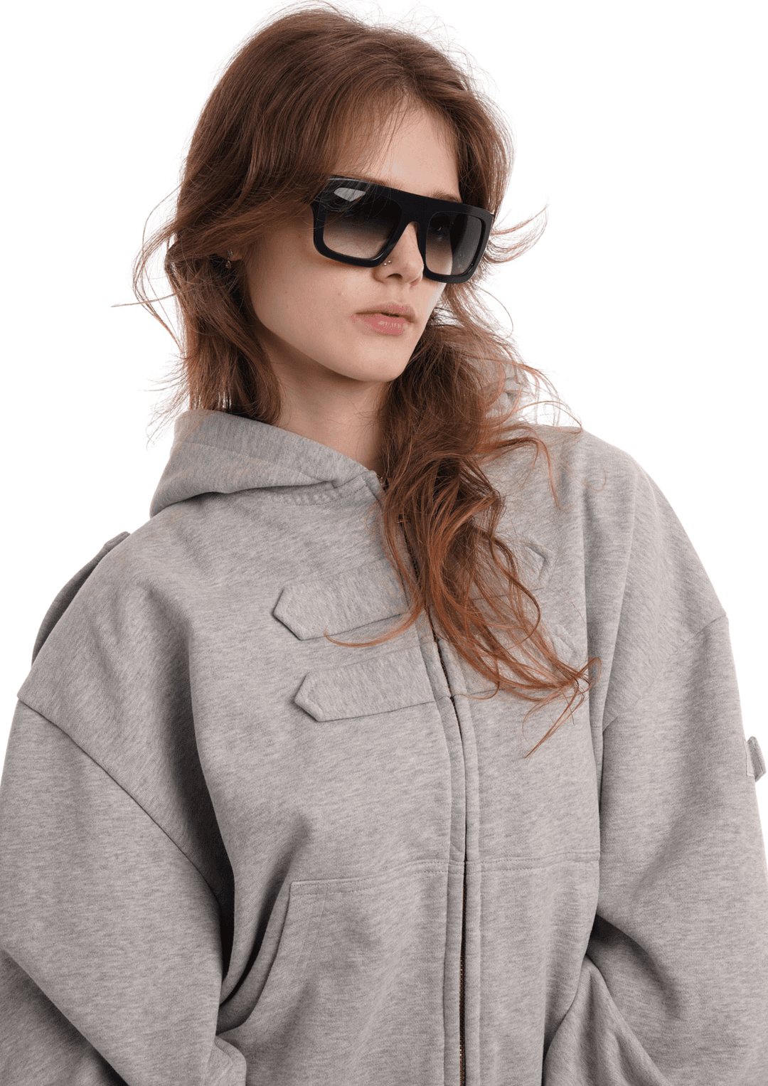 COVER HOODIE IN GREY MARL - Grey Marl / XS