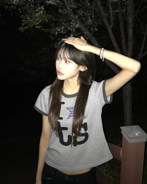 링거 티셔츠 그레이 (우먼)