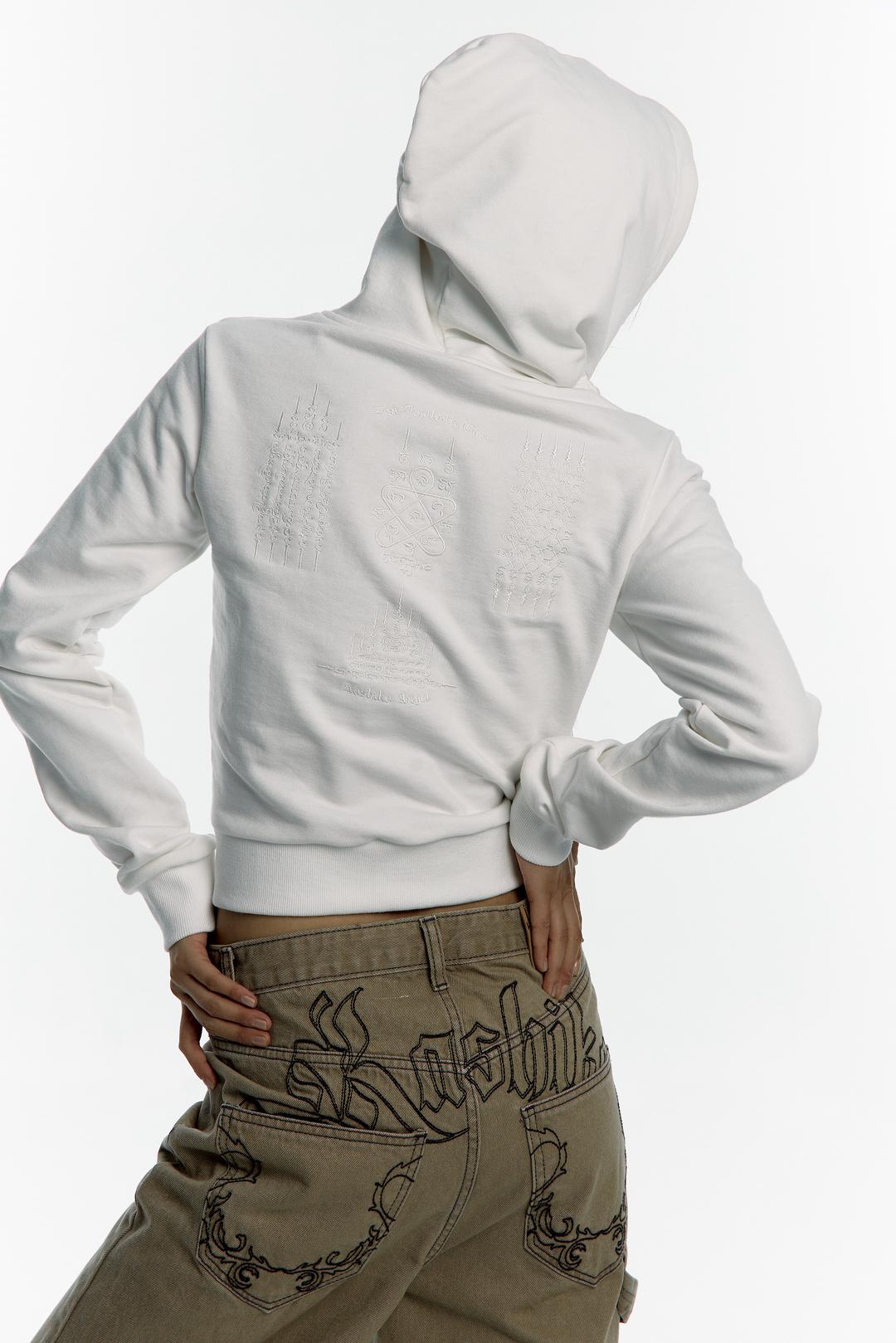 카시코 (9/24 Pre-Order) Yantra Slim Hood Zip-up White - 위시버킷