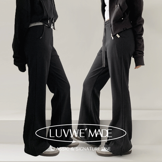 신상7일만특가💓[MADE/숏,롱/몸매보정] 변형없는, 탄탄 코튼 슬림핏 유나 세미 부츠컷 밴딩 트레이닝 팬츠 (4color) LUVWE' made