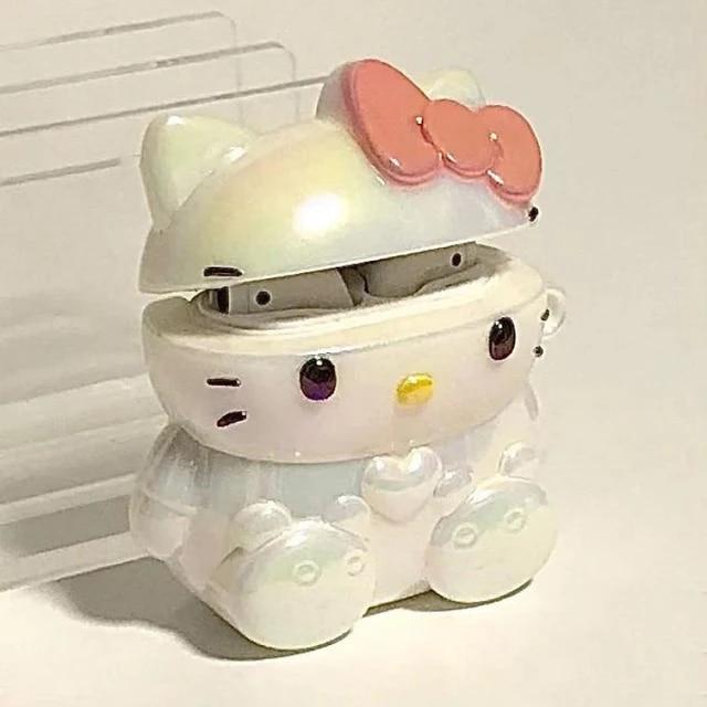 애니메이션 Hellor Kty 전화 이어폰 케이스 Airpods1/2 Airpods 프로 카와이 핑크 고양이 키 체인 가방 펜던트 완구 생일 선물