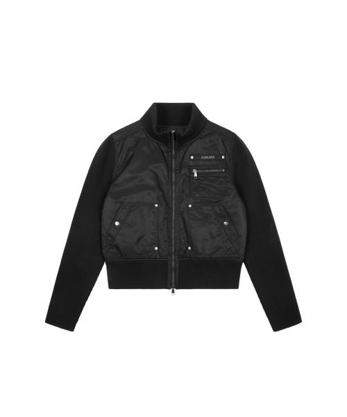 Knitted Nylon Jacket (Black)
