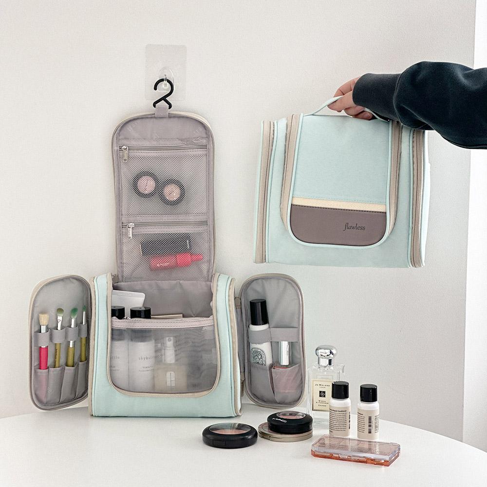 여행필수템 사이드수납 여행용 화장품 파우치 대용량 메이크업 가방