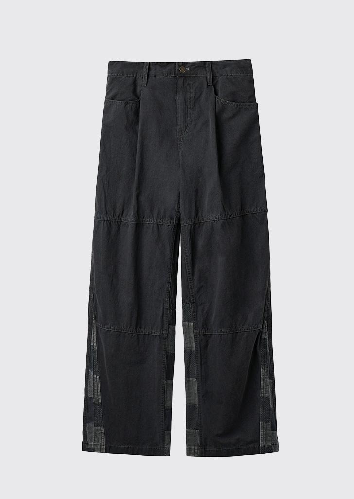 SL(Section line) multi-patchwork washed pants_Charcoal