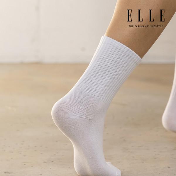 [어디에나 잘 어울리는] 엘르 데일리 베이직 크루삭스 8팩(PACK)